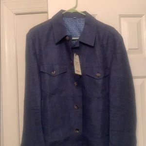 NWT Murano Blue Linen Slim Fit Jacket